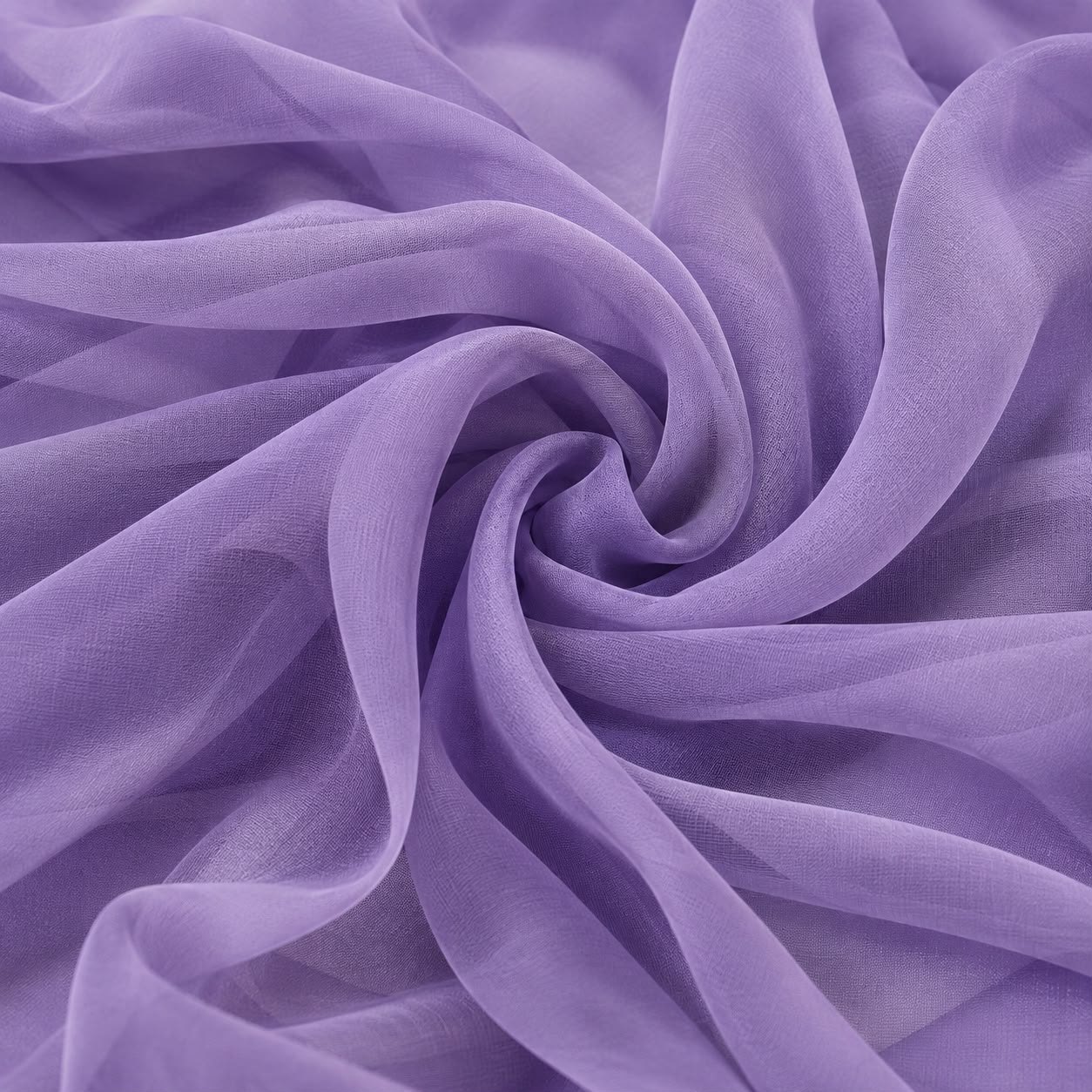 Lilac draped to show the fall of the cloth